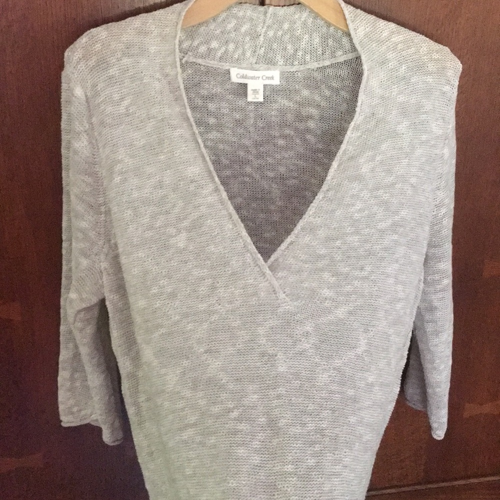 ❤️ LINEN V NECK Coldwater Creek lagenlook top - Picture 5 of 16